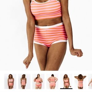 Lime Ricki Sherbet stripe swim bottom XL